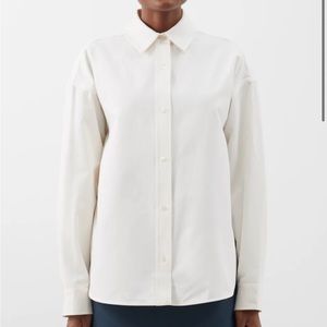 Staud Leonora White Button-Up